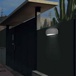 Lampada da giardino esterno 2xG24q-3 26W in alluminio e vetro color grigio - DELFOS