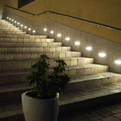 Lampada a incasso da parete esteriore grigio scuro - MICENAS
