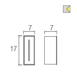 Lampada LED a incasso da parete esteriore grigio - MICENAS