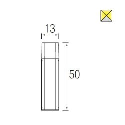 Lampioncino 50cm grigio scuro da esterno - MANDELA