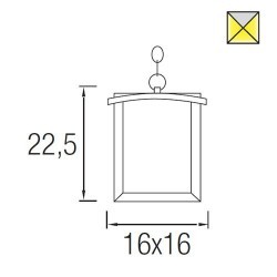 Lampada a sospensione da esterno grigio scuro - MARK