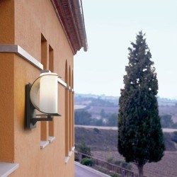 Lampada applique da esterno nera - CIRI