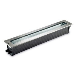 Lampada 65cm da incasso a pavimento esterno acciaio - GEA