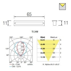 Lampada 65cm da incasso a pavimento esterno acciaio - GEA