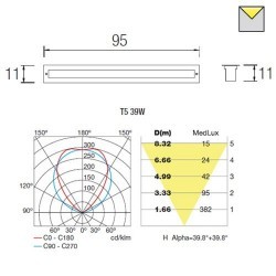 Lampada 95cm da incasso a pavimento esterno acciaio - GEA