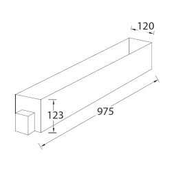 Lampada 95cm da incasso a pavimento esterno acciaio - GEA