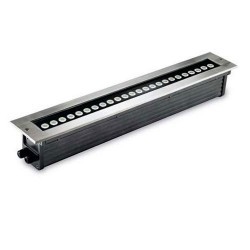 Lampada LED 125cm da incasso a pavimento acciaio - GEA