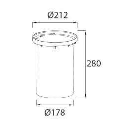 Lampada da incasso, acciaio AISI 316- GEA
