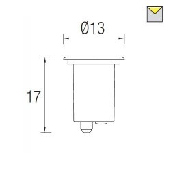 Lampada da incasso, acciaio AISI 316- GEA