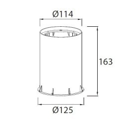 Lampada da incasso, acciaio AISI 316- GEA