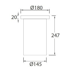 Lampada da incasso giardino, acciaio AISI 316 - GEA