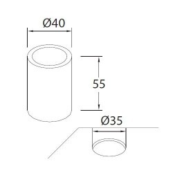 Lampada LED Ø45mm da incasso a pavimento giardino grigio - GEA
