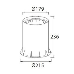 Lampada da incasso a pavimento giardino grigio - XENA