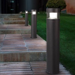 Lampioncino E27 da giardino 100cm grigio scuro - NEWTON