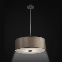 Lampada a sospensione nichel satinato + grigio opera - UP&DOWN
