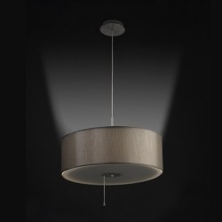 Lampada a sospensione nichel satinato + grigio opera - UP&DOWN
