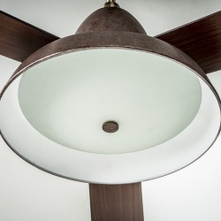 Ventilatore da soffitto con luce e telecomando color ruggine - VINTAGE