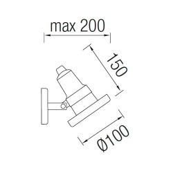Proiettore GU10 max. 50W in acciaio - HELIO