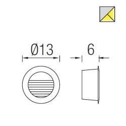 Lampada LED a incasso da parete esteriore grigio - MICENAS