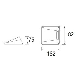 Lampada LED 348LM a pavimento esterno grigio scuro - REXEL