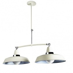 Lampada a sospensione, bianco + azzuro - VINTAGE