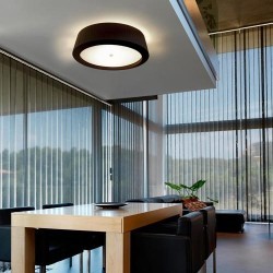 Plafoniera Ø400mm 2 luci, beige - FLORENCIA