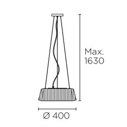 Plafoniera Ø400mm 2 luci, beige - FLORENCIA