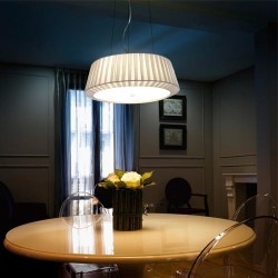 Plafoniera Ø400mm 2 luci, beige - FLORENCIA