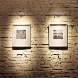 Applique illuminaquadri LED, cromato, 250mm - SIENA LED