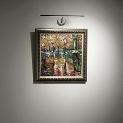 Applique illuminaquadri LED, nichel satinato, 400mm - SIENA LED