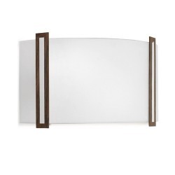 Applique da parete, cromo + marrone - LUGO