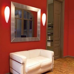 Applique da parete, vetro opaco, bianco - GLASS