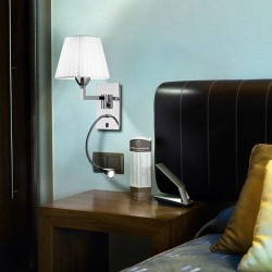 Struttura applique + LED lettura, cromo - OXFORD