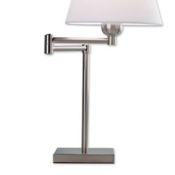 Struttura lampada da tavolo con braccio articolato, nichel satinato - DOVER