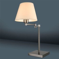 Struttura lampada da tavolo con braccio articolato, nichel satinato - DOVER