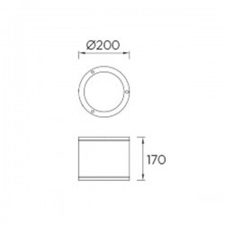 Plafoniera LED GX24d-3 Leds-C4 COSMOS grigio