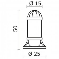 Lampioncino da giardino SAURO IP55 GX53 7W 50cm Nero