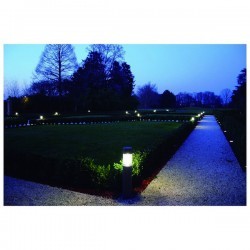 Lampioncino da giardino MINOR-PLUS IP55 26W G24 d3 Trasparente Nero