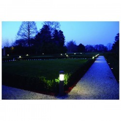 Lampioncino da giardino MINOR-PLUS IP55 26W G24 d3 Trasparente grigio