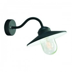 Applique da esterno BRIXEN IP55 E27 60W Trasparente Nero