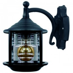 Applique da esterno ILIKI IP44 E27 Nero