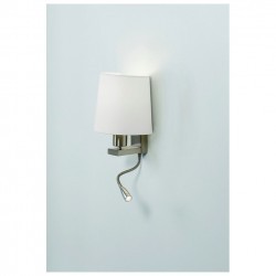 Applique FIRENZE E27 23W+LED 3W 2 interruttori nichel satinato