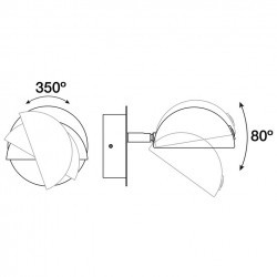 Applique LED DIDEN 1x4W 3000K Grigio