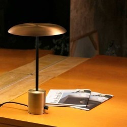 Lampada portatile LED HOSHI 12W 2700K 930lm oro satinato + nero