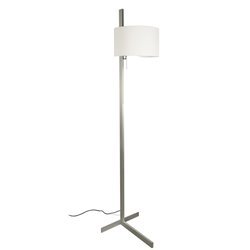 Lampada Faro Stand Up Piantane Alluminio Paralume Bianca E27 20