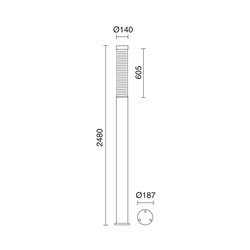 Colonna MAXIMA IP55 LED SMD 36W 3000K antracite Cristher 388D-L3136B-04
