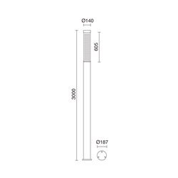 Colonna MAXIMA IP55 LED SMD 36W 3000K antracite Cristher 388E-L3136B-04
