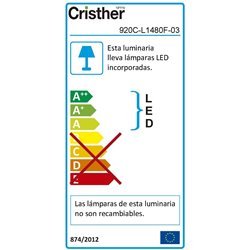 Faretto superfície WALK IP67 LED SMD RGBW 80W 0K grigio Cristher 920C-L1480F-03