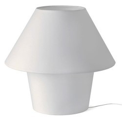 Lampada da tavolo Ø240 E27 in tessile color bianco - VERSUS
