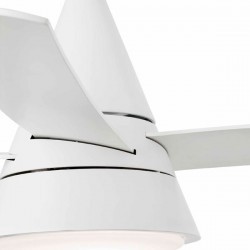 Ventilatore da soffitto con luce e telecomando bianco - Faro WIND